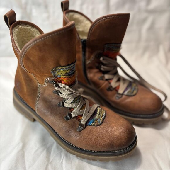 Rieker Boots Women  Zipper on inside of boots  Size 9 NEW - Picture 4 of 9